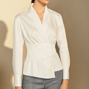 The Fold Falkner Shirt White Cotton Poplin